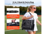 Portable Stadium Seat with Armrests, Back Support, and Padded Cushion, Bleacher Chair with Shoulder 05356215