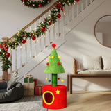 30in Cat Scratching Post with Cat House for Indoor Kitten, Small Cat Tree Tower with Sisal Post and 74062233