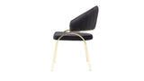 Ruby Modern & Contemporary style chair made with Metal & Gold Legs in Black Color B009P241742