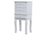 Standing Jewelry Armoire with Mirror, 5 Drawers & 14 Necklace Hooks, Jewelry Cabinet Chest with 96096796