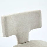 Mid Century Modern Counter Height Bar Stools Set of 2, Farmhouse Linen Fabric Upholstered Accent W1143P296347