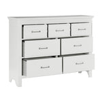 ZUN 7 Drawers White Finish Dresser Transitional Style Wooden Bedroom Furniture 1pc B011P220619