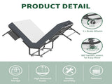 75 Inch Folding Bed with 5" Memory Foam Mattress, Space Saving Rollaway Guest Bed, Heavy-Duty Metal T2398P403868