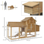 ZUN Wooden Chicken Coop （Prohibited by WalMart） 49901563