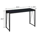 ZUN Black 47.5" Writing Desk with Metal Sled Base B062P184561