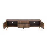 Mid Century TV Stand 2 Drawers, Media Console Table for TVs up to 80'', Entertainment Center 00458005