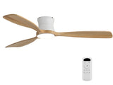 48-Inch Ceiling Fan with Light, Dimmable, Light Memory Function, DC Reversible Motor, 3 Solid Wood W934P611366