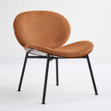 Mid-Century Modern Shell Chair Single Side Chair Tripod,Orange fabric Lounge Chair in Walnut Finish W1143P214258