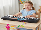 49 Keys Kids Electronic Keyboard with Microphone, 8 Tones & Rhythms Educational Music Toy for Age 3 24744698