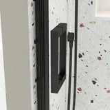 Glass shower door, sliding door, with 5/16" tempered glass and Matted Black finish 5474 W2122P229053