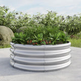 ZUN 32.08*11.4" Tall Round Raised Garedn Bed, Metal Raised Beds for Vegetables, Outdoor Garden Raised 59535029