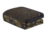 Black & Yellow King Size 7-Piece Comforter Set Dubh Floral Bedding Collection 54659086