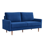 ZUN 69” Modern Decor Upholstered Sofa Furniture, Wide Velvet Fabric Loveseat Couch, Solid Wooden Frame B082111399