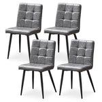 ZUN Dining Chairs set of 4, Faux Leather Kitchen Chair, Metal Leg 53202039