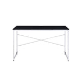 ZUN Tennos Black & Chrome Finish Writing Desk B2726P287550