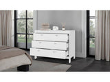 White 3-Drawer Chest with Functional Storage B062P486506