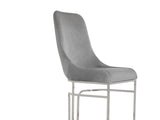 Emrald Modern Style 2PC Dinning Chairs made with wood and Steel Legs Gray B009P298426