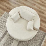 55'L Chenille Sponge single sofa,No Assembly Required,Fluffy Modern Sleeper Chair for Living room, W834P221027