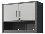 Metal Wall-Mounted Tool Storage Cabinet with Locking Door and 1 Shelf 1 Opened Drawer for Garage 61339189