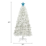 ZUN 6ft Artificial Christmas Tree with 300 LED Lights and 600 Bendable Branches,Christmas Tree Holiday PX307765AAZ