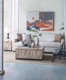 D15x26.7" Black Aluminum Table Lamp with Two Varying Disc Accents and White Shade W2078P326342