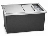 Drop-In Ice Chest, Stainless Steel Ice Storage Box with Sliding Lid and Drain Hose, Ice Bin for 48916164