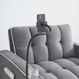 ZUN 1 versatile foldable sofa bed in 3 lengths, modern sofa sofa sofa velvet pull-out bed, adjustable W2564P168339