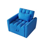 38.2-inch foldable large-size sofa bed, modern velvet single sofa, sofa bed with adjustable W2564P298436