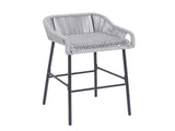 La Push Outdoor Patio Light Gray Rope Bar Stool, Set of 2 N775P176900G