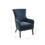 27" Accent Chair,Wood High-Density Foam Modern Style For Living Room, Blue B03548551