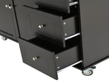 Rolling Mobile Kitchen Island with Solid Wood Top Locking Wheels,52.7 Inch Width,Storage Cabinet 84278020