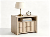 () 2-Drawer 1-Shelf Honeycomb Board MDF Bedside Table 23.6*15.6*25.2in Light 77639782