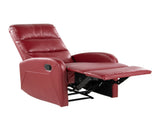 Dormi Contemporary Recliner Chair in Red Faux Leather by LumiSource B202P223699