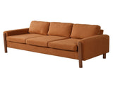 83.86" 3-Seater Sofa, Curved Armrest with Integrated Solid Wood Legs, Teddy Velvet Fabric, High N765P331021Y