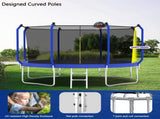 12FT Trampoline with Basketball Hoop, ASTM Approved Reinforced Type Outdoor Trampoline with K1163P317487