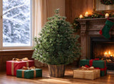 3 FT Potted Artificial Christmas Tree, Unlit Small Xmas Tree with 119 Branch Tips, Distressed Gold 71962916