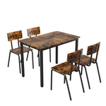 ZUN 5-Piece Dining Table Set with 4 Chairs, 43" Kitchen Table & Chairs Set for 4, Dining Room Table with W578133461