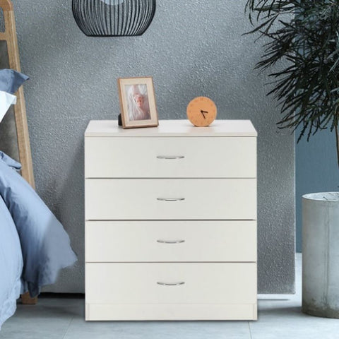 ZUN [FCH] Modern Simple 4-Drawer Dresser White 46356726