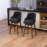 ZUN COOLMORE Bar Stools Set of 2 Counter Height Chairs with Footrest for Kitchen, Dining Room And 360 W395P145294