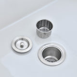 Fireclay 36" L X 20" W Farmhouse Kitchen Sink with Grid and Strainer W122559098