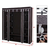 69" Portable Clothes Closet Wardrobe Storage Organizer with Non-Woven Fabric Quick and Easy to 84183765