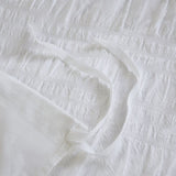 Full/Queen 4 Piece Cotton Seersucker Duvet Cover Set B035129170