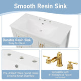 36 inch Bathroom Vanity with Sink, One Cabinet with Soft-closing Doors, 4 Soft-Closing Drawers, N759P292552K