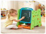 Green 3-in-1 Kids Double Sided Art Easel, Magnetic Whiteboard & Chalkboard Standing Drawing Board 43337394