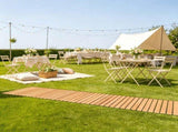 8 ft L x 17 in Wooden Garden Pathway, Decorative Wooden Walkway for Backyard & Wedding Party 74122955