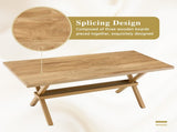 71 * 35.4 inch wood MDF splicing desktop, light wood MDF splicing desktop, wood sprayed metal W1151P434795