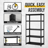 5-Tier Adjustable Metal Shelving Unit ,Heavy Duty Garage Shelving,Storage Racks,Industrial Utility 38621817