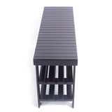 90cm Strip Pattern 3 Tiers Bamboo Stool Shoe Rack Coffee 43428147