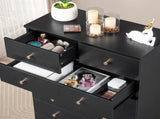 Modern Simple 7-Drawer Dresser Black 03548934