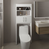 Over The Toilet Cabinet 63" H, Two Shelves, Double Door B097P296806